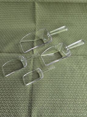 Clear Acrylic Serving Scoops - Set of 4